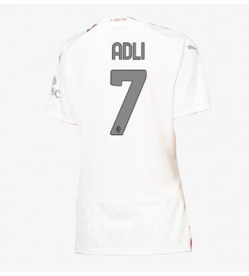 AC Milan Yacine Adli #7 Segunda Equipación Mujer 2023-24 Manga Corta